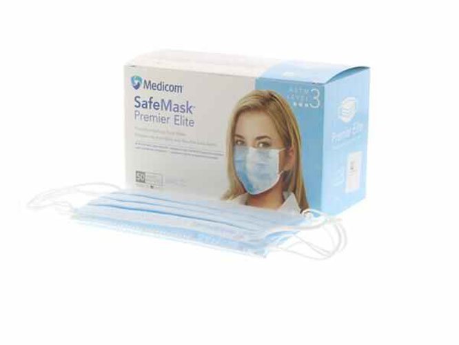 Medicom SafeMask Premier Elite Earloop Mask Level 3